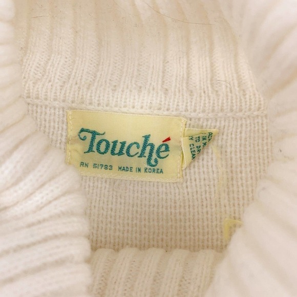 Vintage Touche Fair Isle Ugly Christmas Sweater Turtleneck Acrylic Small Medium - Picture 5 of 6